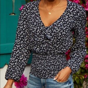 Ditsy Floral Smocked Bottom Top